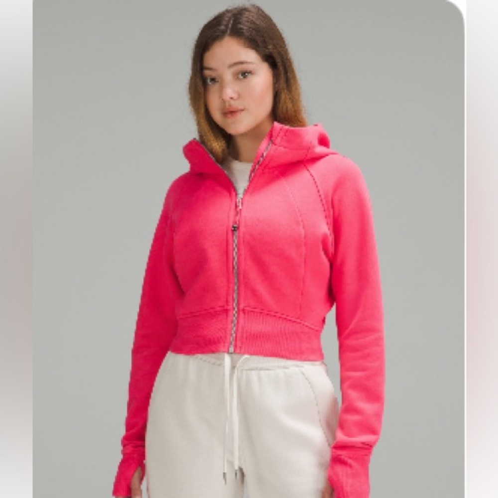 Lululemon size 4 cropped full zip scuba hoodie